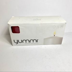 NIP Yummi Pillar Candles Set of 3 4” Tall Dusty Rose